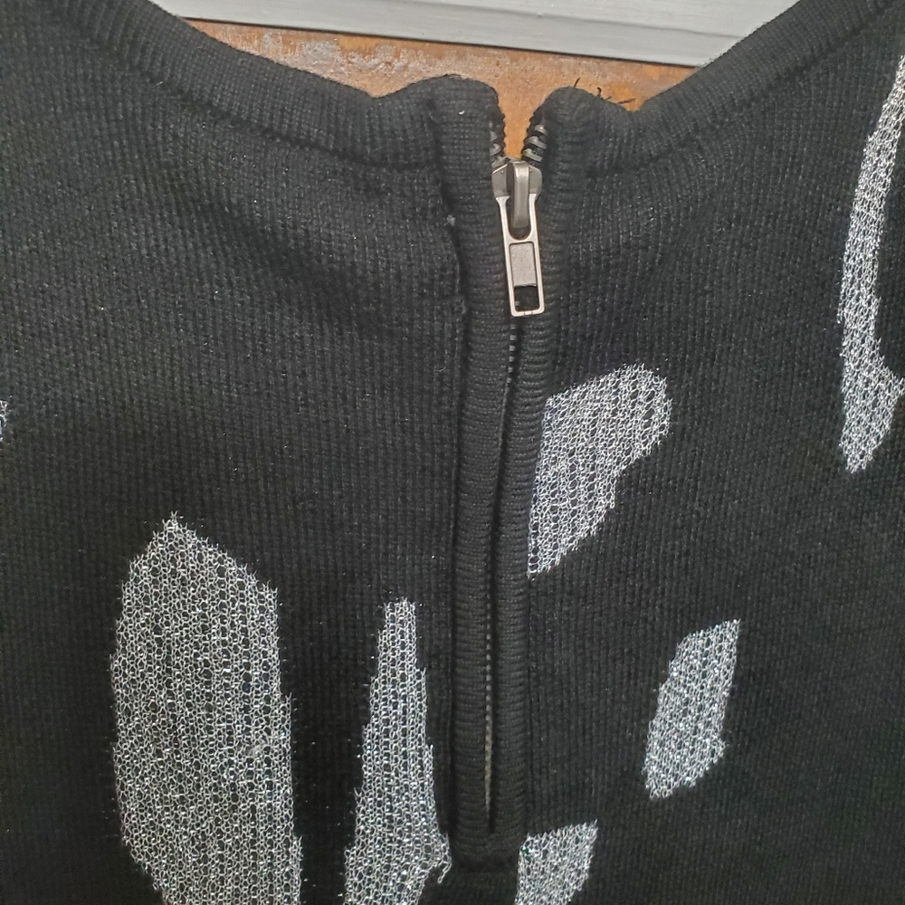 Black and Glitter Silver Sweater Dress - Picture 8 of 12